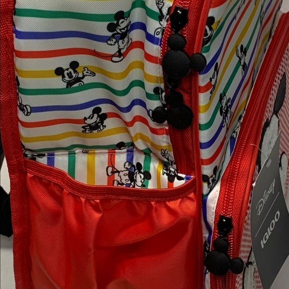 Disney Mickey Mouse Rainbow Stripes Insulated Cooler Backpack 24 Can NWT main image 4